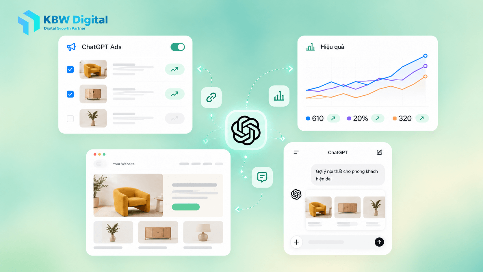 Vì sao chọn KBW Digital triển khai ChatGPT Ads